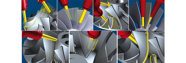 葉輪加工模擬 雕銑機曲面加工